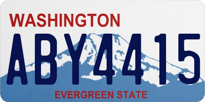 WA license plate ABY4415