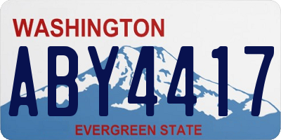 WA license plate ABY4417