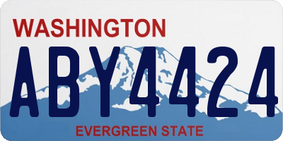 WA license plate ABY4424