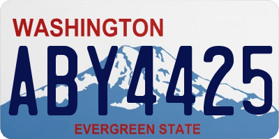 WA license plate ABY4425