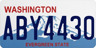 WA license plate ABY4430