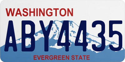 WA license plate ABY4435