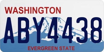 WA license plate ABY4438