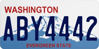 WA license plate ABY4442