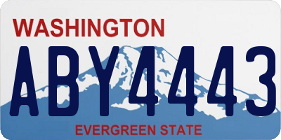 WA license plate ABY4443