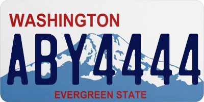 WA license plate ABY4444