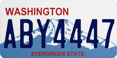 WA license plate ABY4447