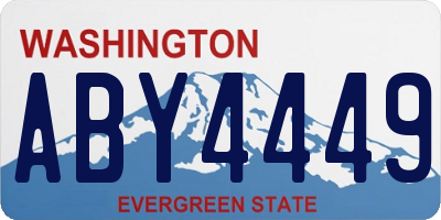 WA license plate ABY4449