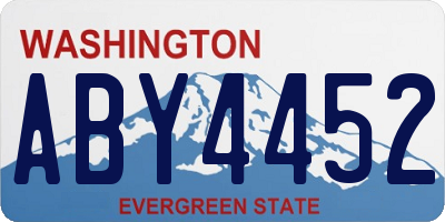 WA license plate ABY4452