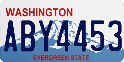 WA license plate ABY4453