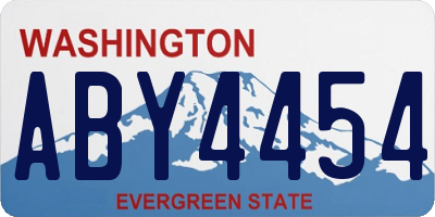 WA license plate ABY4454