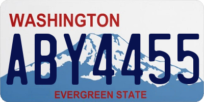 WA license plate ABY4455