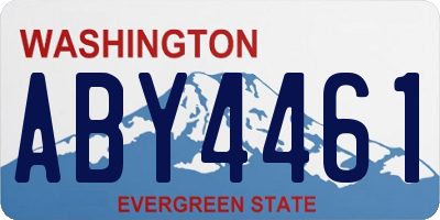 WA license plate ABY4461