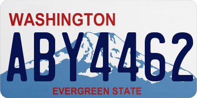 WA license plate ABY4462
