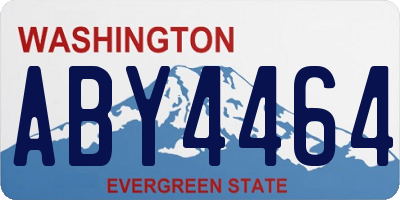 WA license plate ABY4464