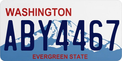 WA license plate ABY4467