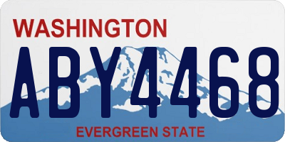 WA license plate ABY4468