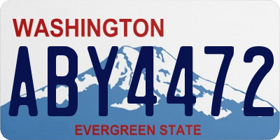 WA license plate ABY4472