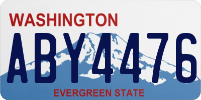 WA license plate ABY4476