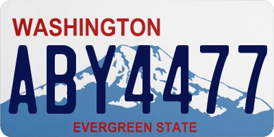 WA license plate ABY4477