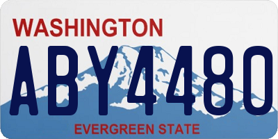 WA license plate ABY4480