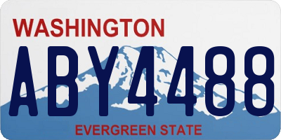 WA license plate ABY4488
