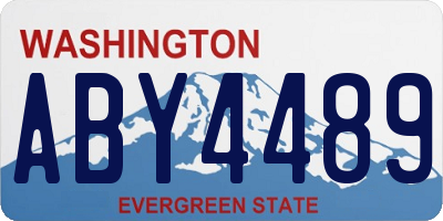WA license plate ABY4489