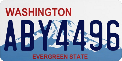 WA license plate ABY4496