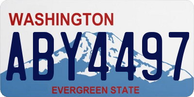 WA license plate ABY4497