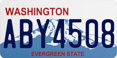 WA license plate ABY4508