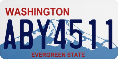 WA license plate ABY4511