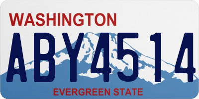 WA license plate ABY4514