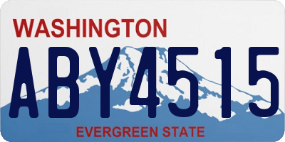 WA license plate ABY4515