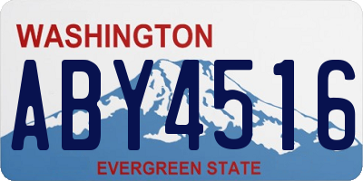 WA license plate ABY4516