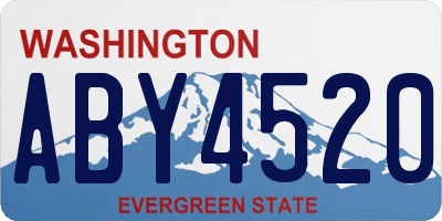 WA license plate ABY4520