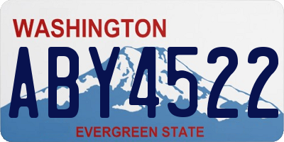 WA license plate ABY4522
