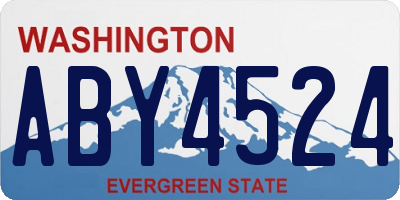 WA license plate ABY4524