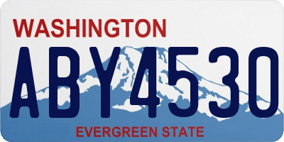 WA license plate ABY4530