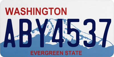 WA license plate ABY4537