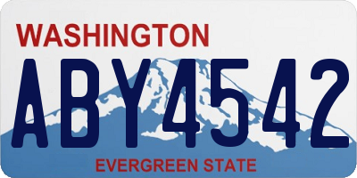 WA license plate ABY4542