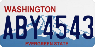 WA license plate ABY4543