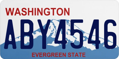 WA license plate ABY4546