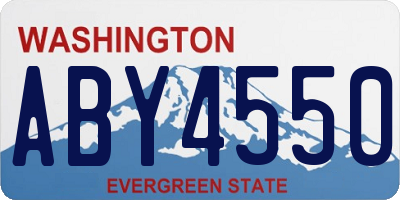 WA license plate ABY4550