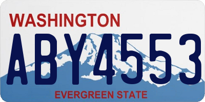 WA license plate ABY4553