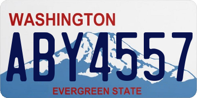 WA license plate ABY4557