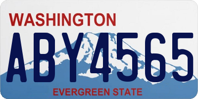 WA license plate ABY4565