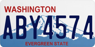 WA license plate ABY4574
