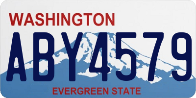 WA license plate ABY4579