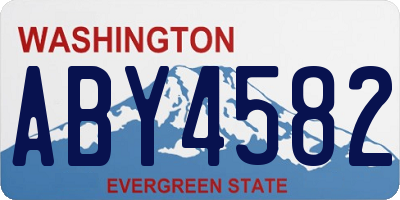 WA license plate ABY4582