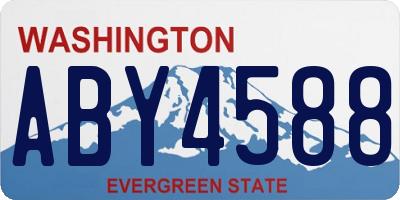 WA license plate ABY4588